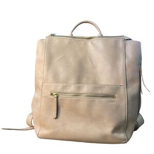 Fawn Design Square Backpack Diaper Bag - Neutral Taupe.